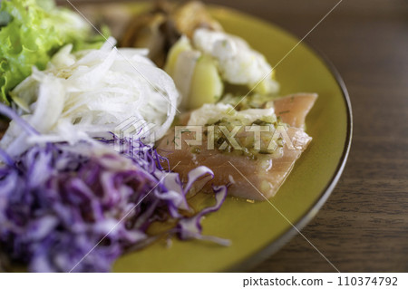 Western food plate for lunch 110374792