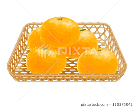 Vector illustration: multiple oranges in a square basket Vector illustration: multiple oranges in a square basket 110375041