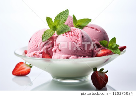 Strawberry Ice Cream Balls 110375084