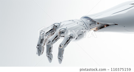 Cyborg's robotic arm isolated on a white background Cyborg's robotic arm isolated on a white background 110375159