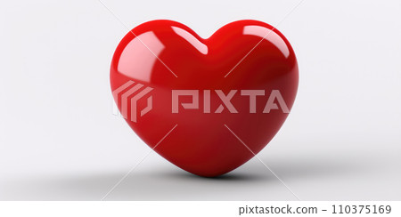 A red heart isolated on a white background A red heart isolated on a white background 110375169