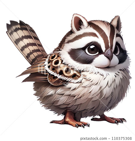 Raccoon sparrow [AI generation] 110375308