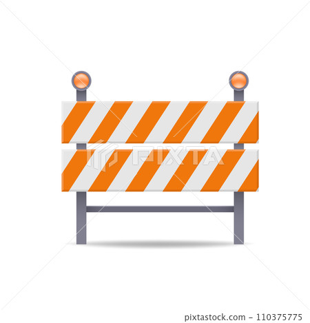 road barrier flat icon against white road barrier flat icon against white 110375775