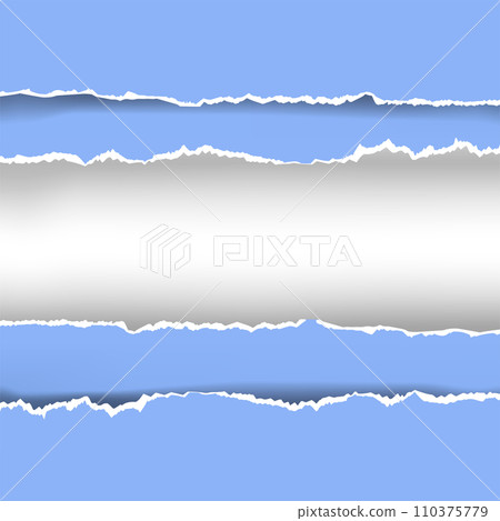 Torn paper pieces background with space for your text. Paper with ripped edges 110375779