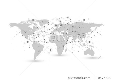 Global network connection banner design template. Header social network communication in the global business concept. Big data visualization. Internet technology Global network connection banner design template. Header social network communication in the global business concept. Big data visualization. Internet technology 110375820