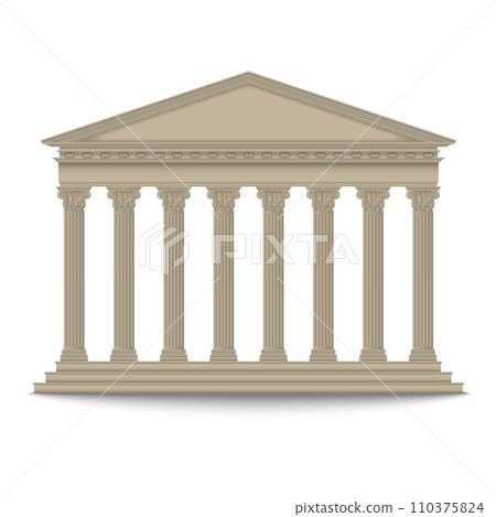 Roman/Greek pantheon with Corinthian columns, high detailed 110375824