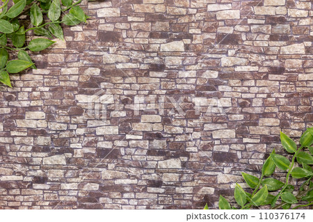 Botanical fine brown brick frame 110376174