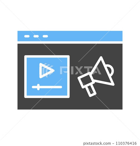 Video Marketing icon vector image. Video Marketing icon vector image. 110376416