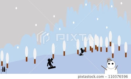 winter snow mountain illustration winter snow mountain illustration 110376596