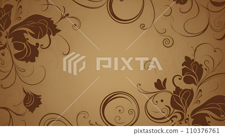 棕色花藝設計壁紙| AI生成 棕色花藝設計壁紙| AI生成 110376761