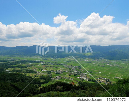 從南阿蘇全景線展望台看到的高森町（熊本縣） 110376972