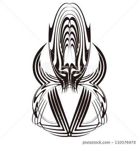 神秘的線條藝術向量素材 110376978