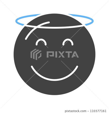 Smiling Face with Halo icon vector image. 110377161