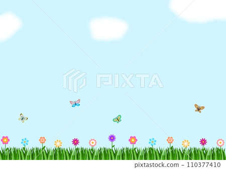 Natural  and flowers  background  110377410