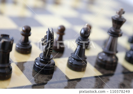 Chess set Image cut of chess board and pieces 110378249
