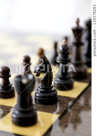 Chess set Image cut of chess board and pieces Chess set Image cut of chess board and pieces 110378265