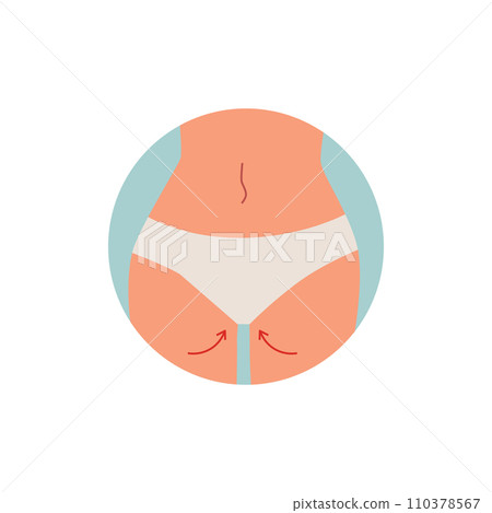 Plastic surgery design concept, female body cartoon vector illustration 110378567