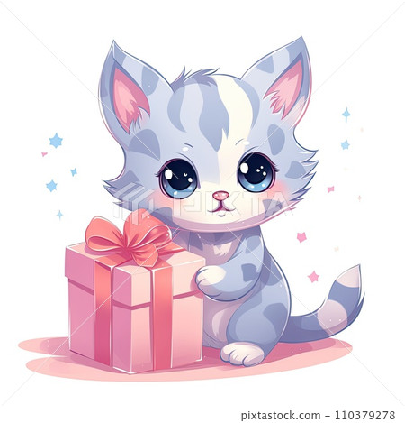 cat, gift, present 110379278