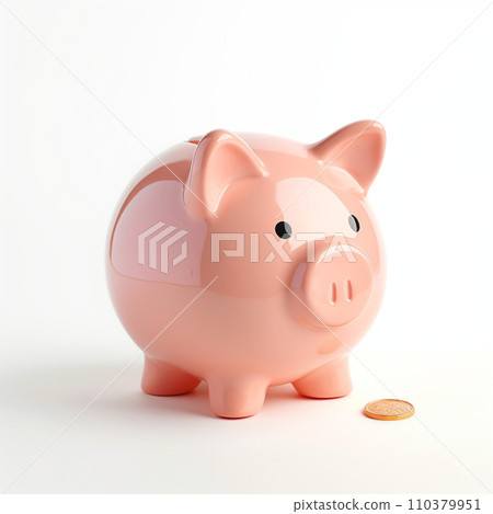 piggy bank. Pastel background. 3D rendering. Financial and investment business concepts piggy bank. Pastel background. 3D rendering. Financial and investment business concepts 110379951