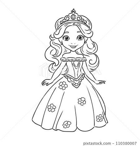 Little Princess Coloring page for kids Little Princess Coloring page for kids 110380007