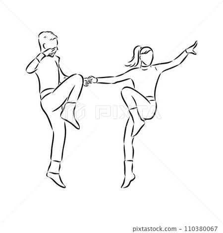 acrobatic rock dance Acrobatic rock and roll vector acrobatic rock dance Acrobatic rock and roll vector 110380067