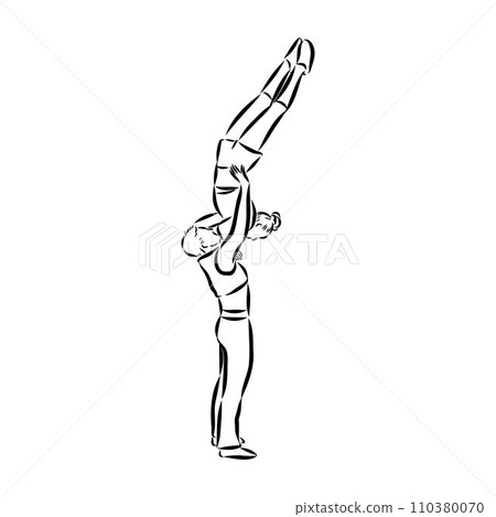 acrobatic rock dance Acrobatic rock and roll vector acrobatic rock dance Acrobatic rock and roll vector 110380070