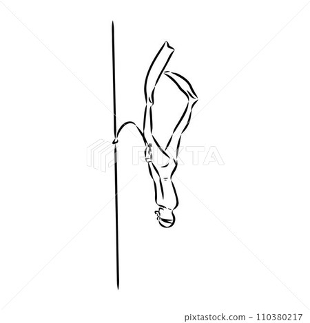Sketch silhouette scuba divers on white background. Sketch silhouette scuba divers on white background. 110380217
