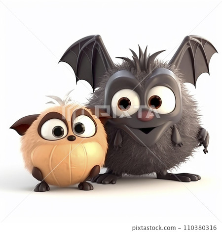 Evil scary fantastic monsters mutant, predatory fantastic creature, funny cartoon 3d illustration on white background, creative avatar Evil scary fantastic monsters mutant, predatory fantastic creature, funny cartoon 3d illustration on white background, creative avatar 110380316