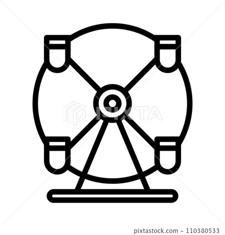 Ferris wheel icon 110380533