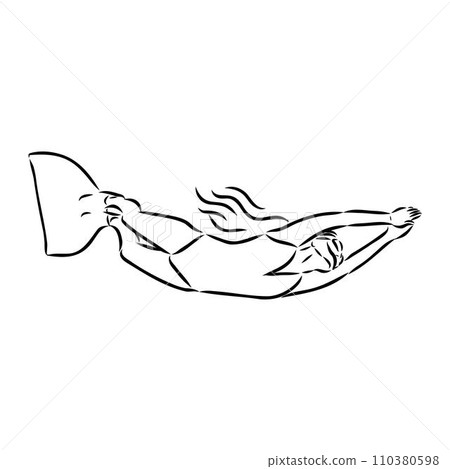 Sketch silhouette scuba divers on white background. Sketch silhouette scuba divers on white background. 110380598