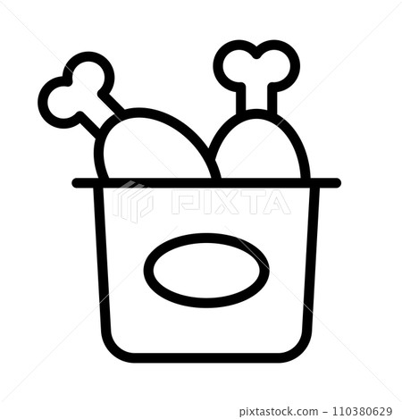 fried chicken icon 110380629