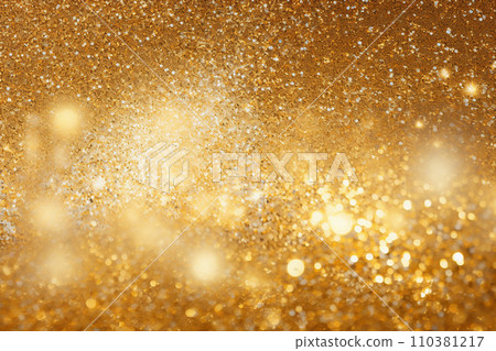 Light Christmas Golden Luxury Glitter Background 110381217