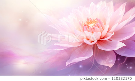 AI-generated content. beautiful and artistic representation of a blooming lotus flower, with delicate pink and purple hues, against a soft and ethereal background that gives a sense of tranquility and AI-generated content. beautiful and artistic representation of a blooming lotus flower, with delicate pink and purple hues, against a soft and ethereal background that gives a sense of tranquility and 110382170