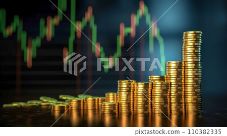 AI-generated content. conceptual financial growth chart with ascending stacks of coins, symbolizing investment, savings, and economic success AI-generated content. conceptual financial growth chart with ascending stacks of coins, symbolizing investment, savings, and economic success 110382335