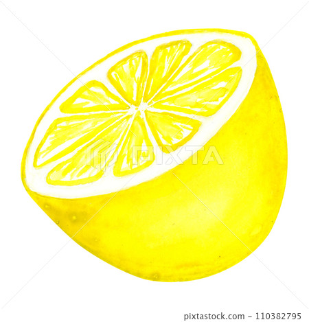 Isolated object-91. Lemon fruit, slice, isolated on white background. Isolated object-91. Lemon fruit, slice, isolated on white background. 110382795