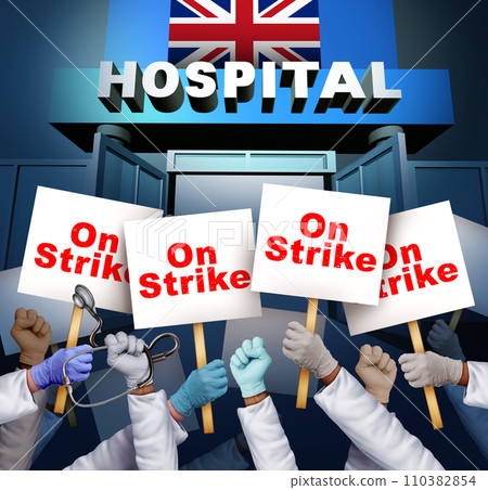 UK Hospital Workers On Strike 110382854
