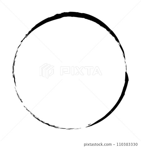 Circle frame border background shape template for decorative grunge doodle element for design illustration 110383330
