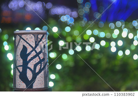 It is a round blur of illumination It is a round blur of illumination 110383902