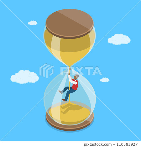 3D Isometric Flat Vector Illustration of Time Management 110383927
