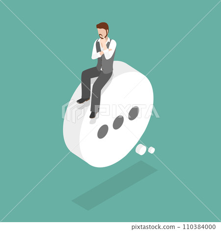 3D Isometric Flat Vector Illustration of Critical Thinking 110384000