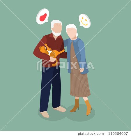 3D Isometric Flat Vector Illustration of Happy... - Stock Illustration ...