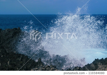 rough sea cliff 110384080