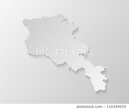 Minimal white map Armenia, template Asia country 110384639