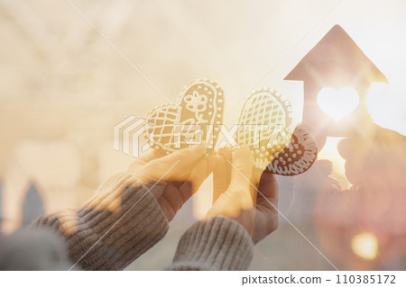 Concept of family and home love. Concept of family and home love. 110385172