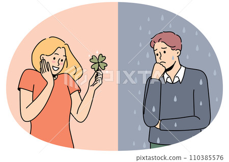 Lucky and unlucky people in life Lucky and unlucky people in life 110385576