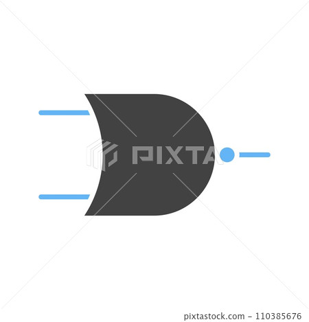 NOR Gate icon vector image. NOR Gate icon vector image. 110385676