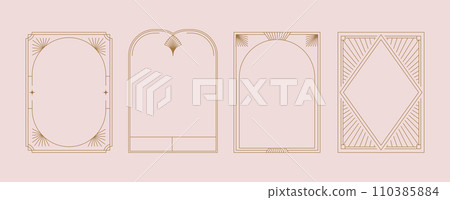 Art Deco frames minimalist collection. Elegant luxury borders and frames, vector templates design Art Deco frames minimalist collection. Elegant luxury borders and frames, vector templates design 110385884