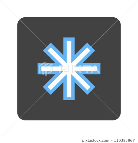 Keycap Asterisk icon vector image. 110385967