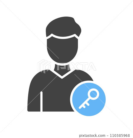Key Person icon vector image. 110385968