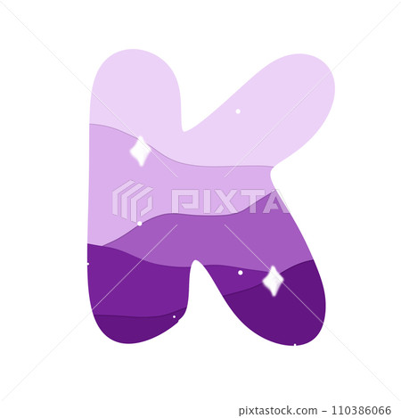 Alphabet letter K 110386066